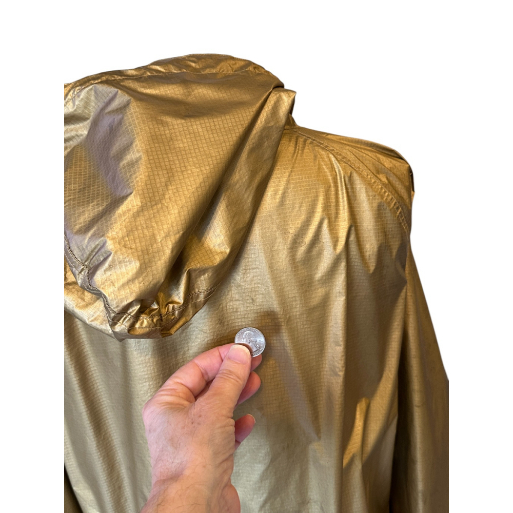 Vintage Women's Lauren Ralph Lauren Windbreaker Jacket Hood XL Gold Metallic - Picture 12 of 16